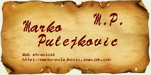 Marko Pulejković vizit kartica